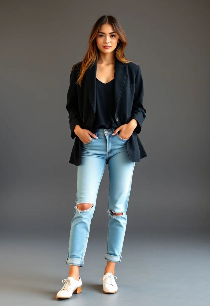 Casual and Trendy: The Oversized Blazer and Jeans